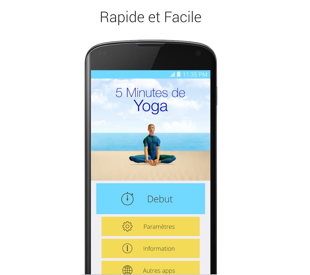 Seulement 5 petites minutes de yoga, pas plus ! Seulement 5 petites minutes de yoga, pas plus !