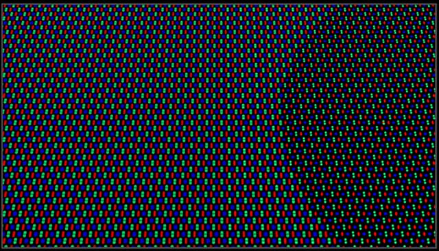 Les pixels sont plus petits au niveau de la caméra sous-écran