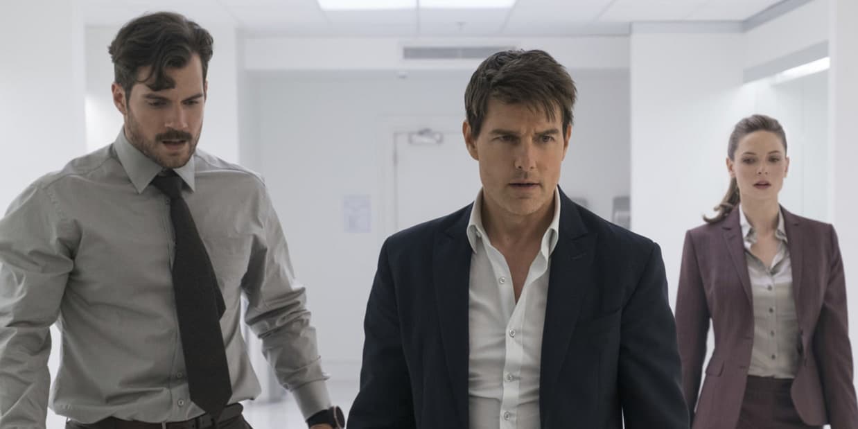 Tom Cruise, Henry Cavill et Rebecca Ferguson dans Mission Impossible : Fallout disponible sur Prime Video