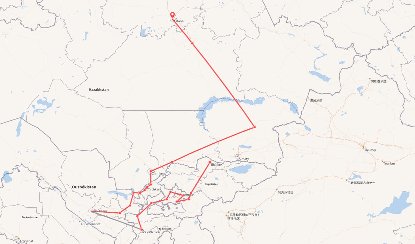 Pékin Express, la route des "stan". Départ : Bichkek, arrivée : Astana. Pékin Express, la route des "stan". Départ : Bichkek, arrivée : Astana.