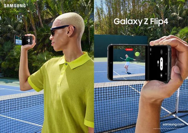 Le "Flex Mode", pour prendre de superbes vidéos avec le Samsung Galaxy Z Flip4.
