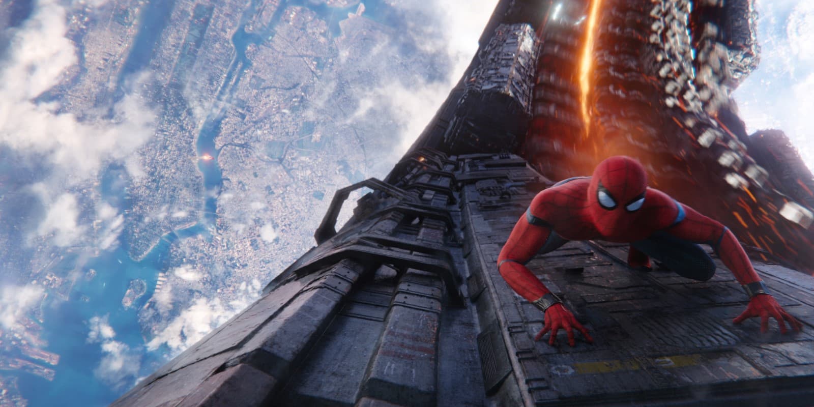 Peter Parker dans le costume de Spider-Man dans le film Avengers : Infinity War, sorti en salles en 2018.