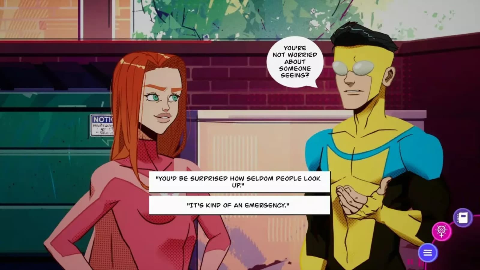 Atom Eve retrouve bien sûr Invincible dans le jeu "Invincible Presents: Atom Eve" (2023)