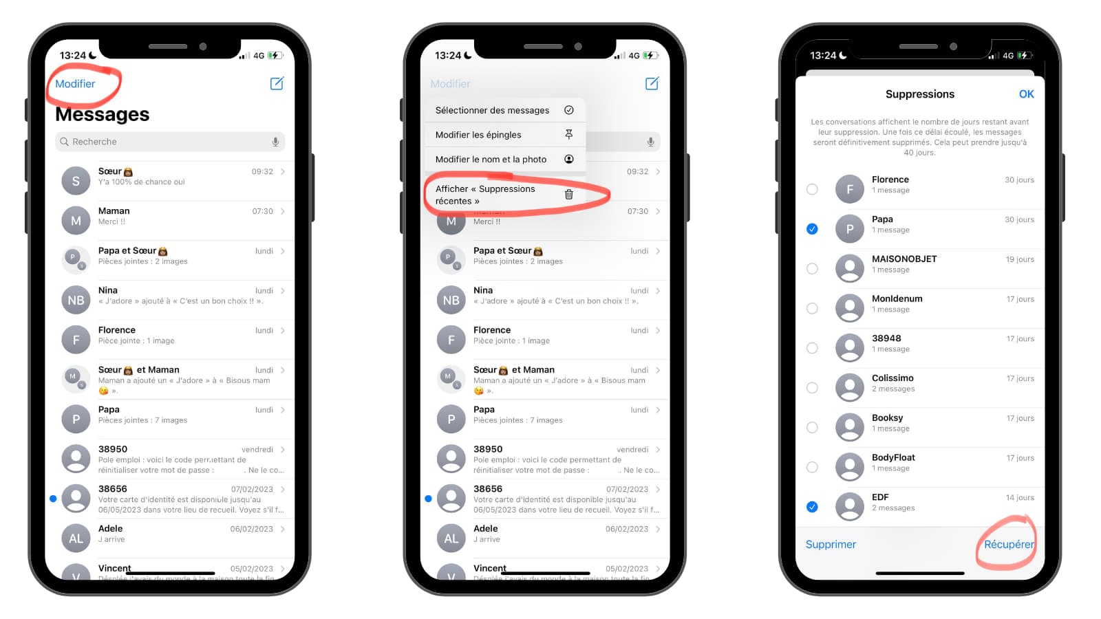 Une nouvelle fonctionnalité permet de restaurer les conversations et les messages supprimés. 