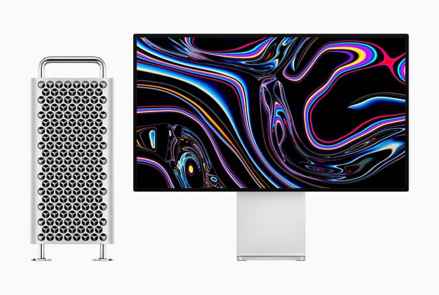 Le nouveau Mac Pro présenté par Apple, un ordinateur surpuissant à l'apparence futuriste.