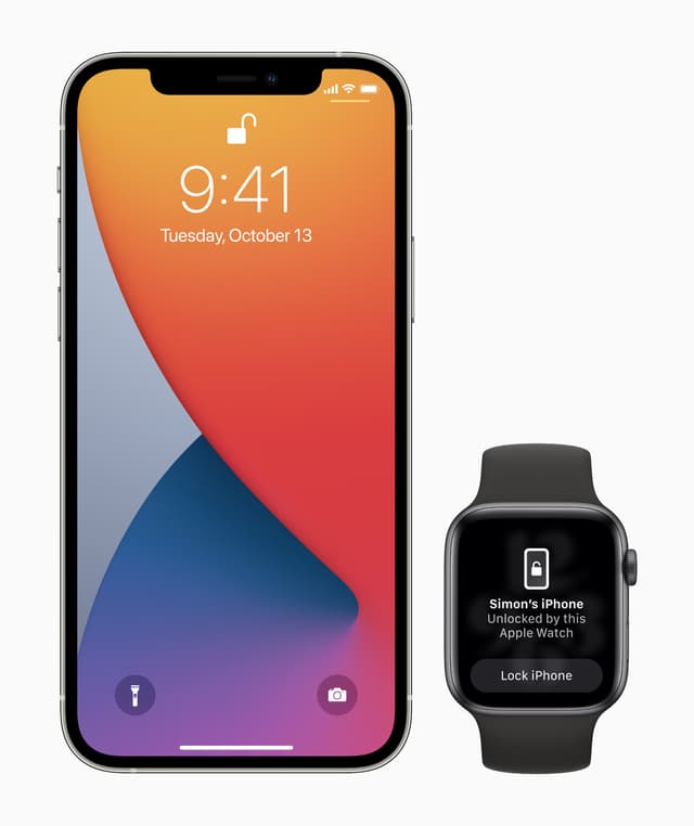 Une notification apparaît sur l'Apple Watch dès qu'elle a servi à déverrouiller un iPhone.