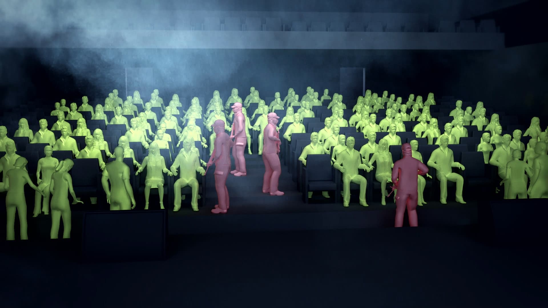 Une reconstitution 3D de la prise d'otages du théâtre de Moscou en 2002 Une reconstitution 3D de la prise d'otages du théâtre de Moscou en 2002