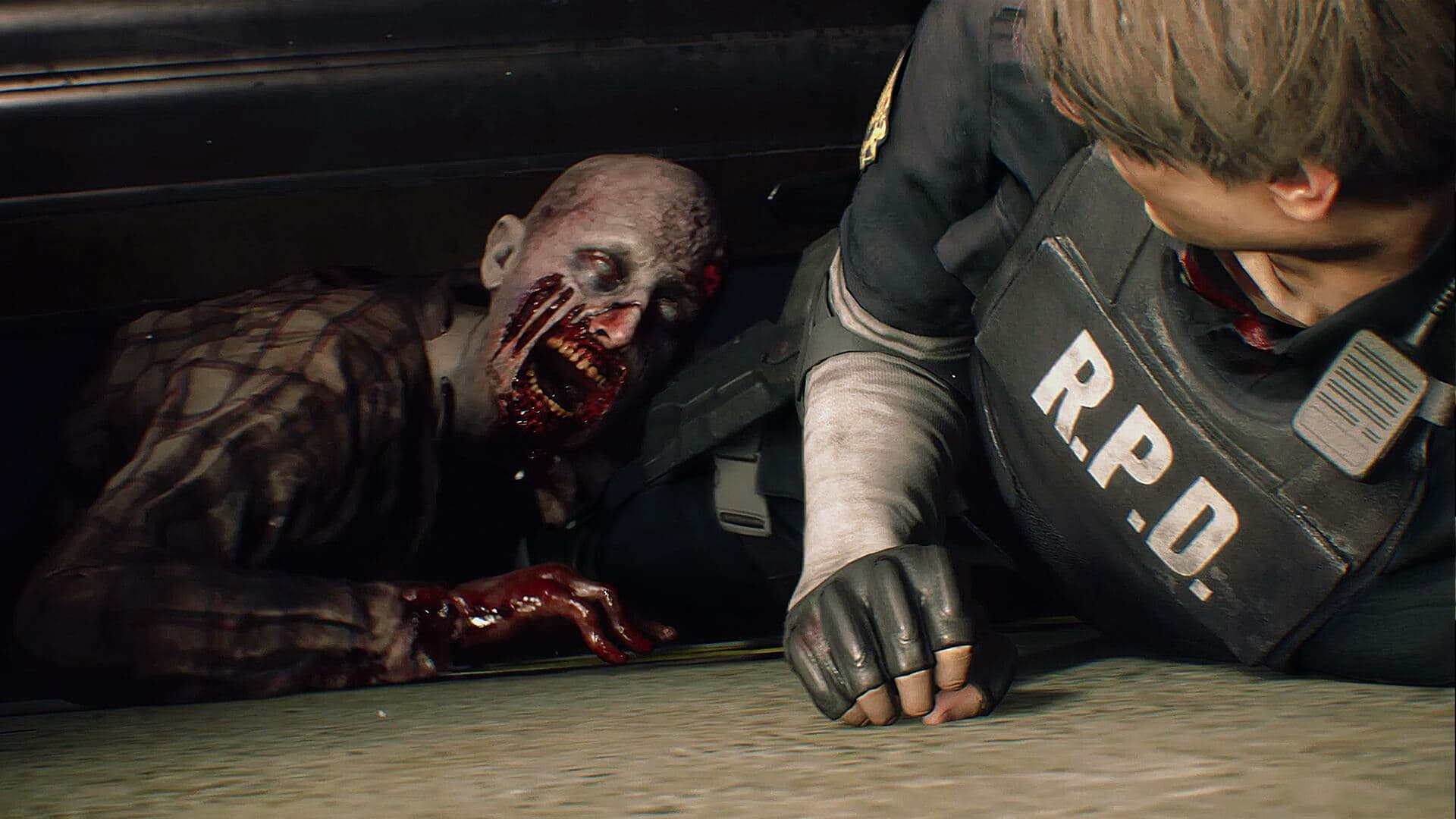 La police ne peut rien y faire, les zombies sont bien prêts à dévorer tout le monde dans Resident Evil 7. La police ne peut rien y faire, les zombies sont bien prêts à dévorer tout le monde dans Resident Evil 7.