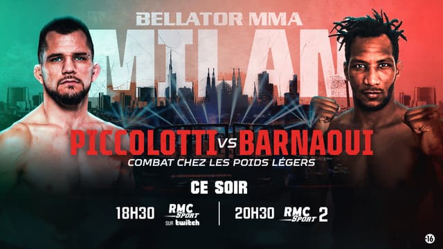 Piccolotti vs Barnaoui, la tête d'affiche du Bellator 287 à ne pas manquer sur RMC Sport 2.