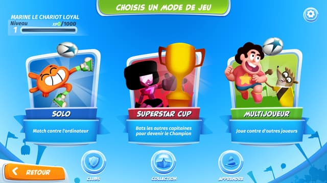 En solo, superstar cup ou multijoueur en ligne, de nombreux modes de jeux s’offrent à vous sur mobile avec CN Superstar Soccer : Goal !!!. 