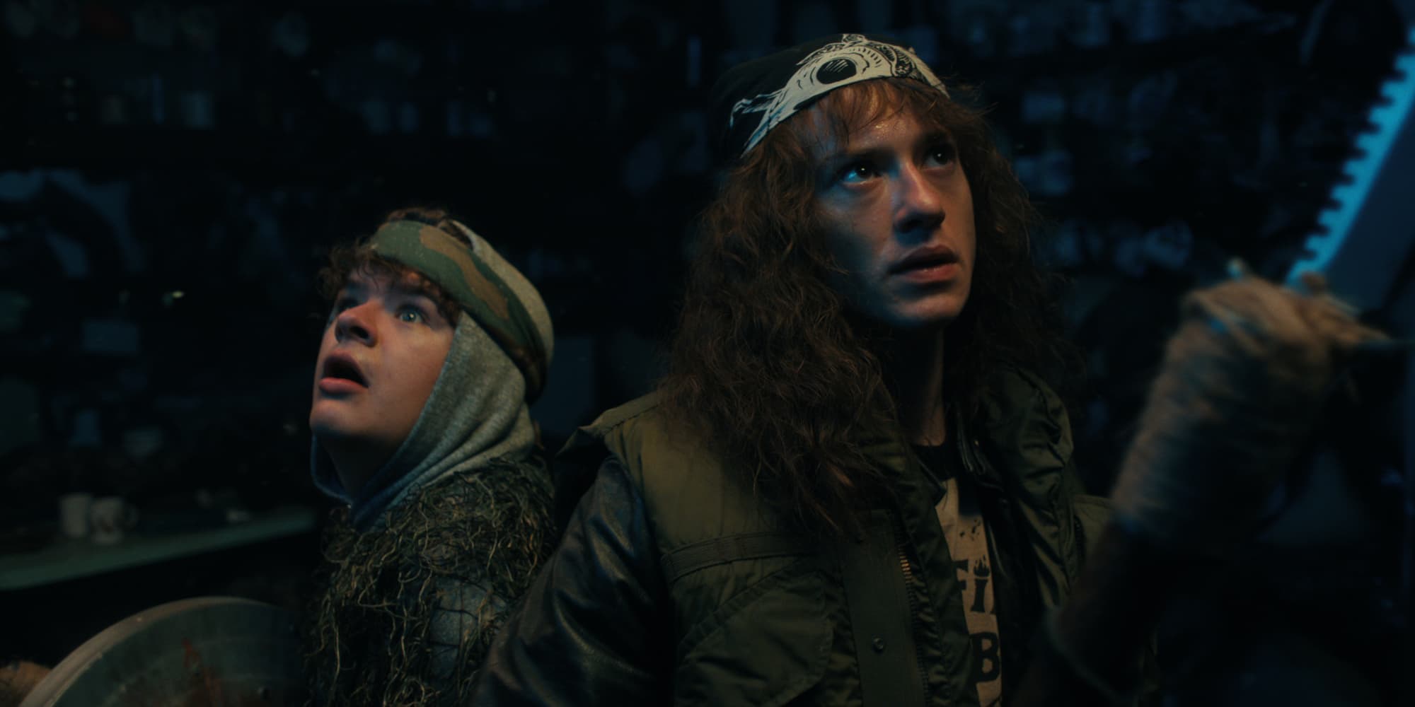 Dustin (Gaten Matarazzo) et Eddie (Joseph Quinn), le duo de choc de la saison 4 de "Stranger Things"