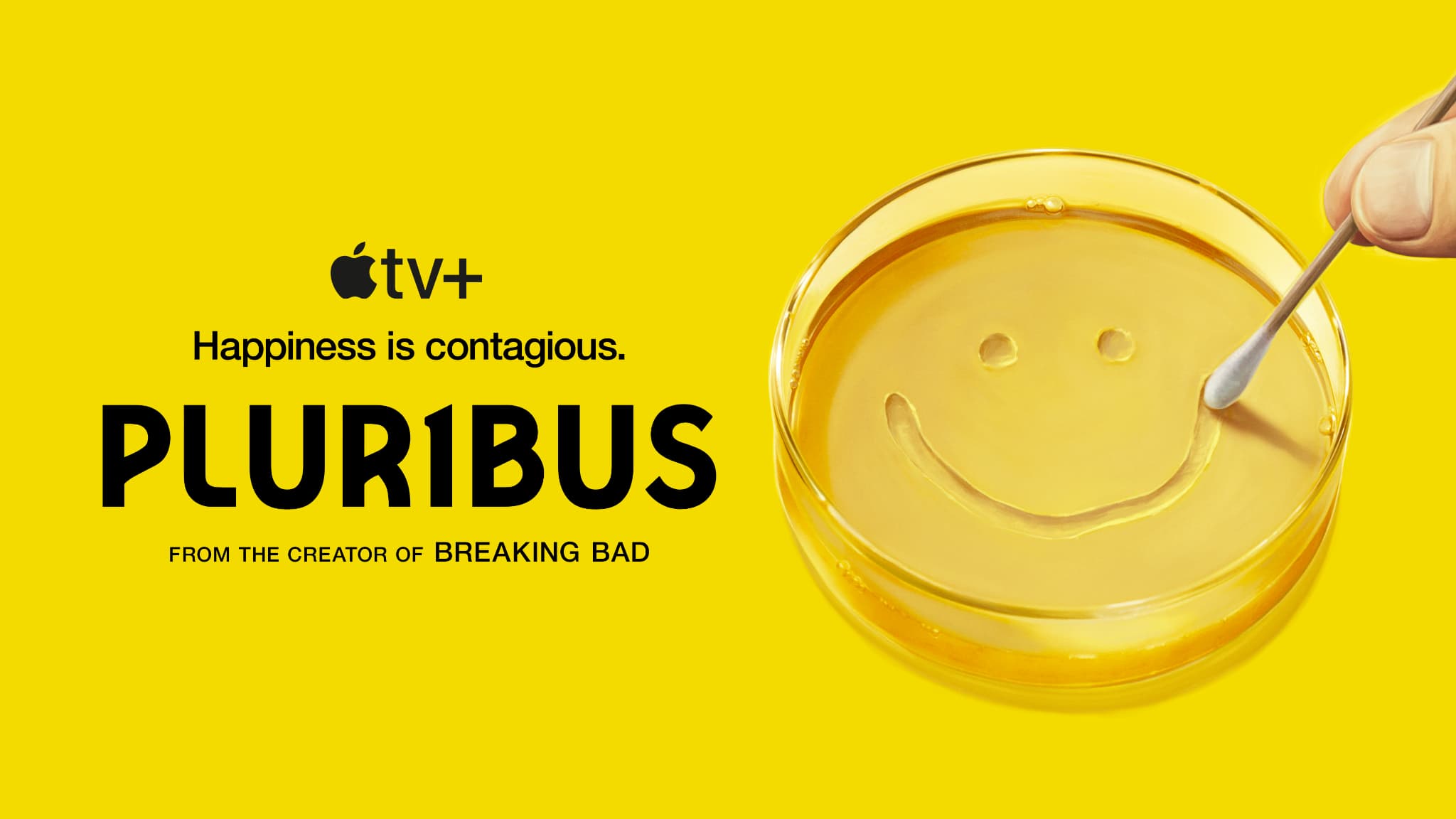 La première affiche de "PLUR1BUS", à voir dès le 7 novembre 2025 sur Apple TV+.