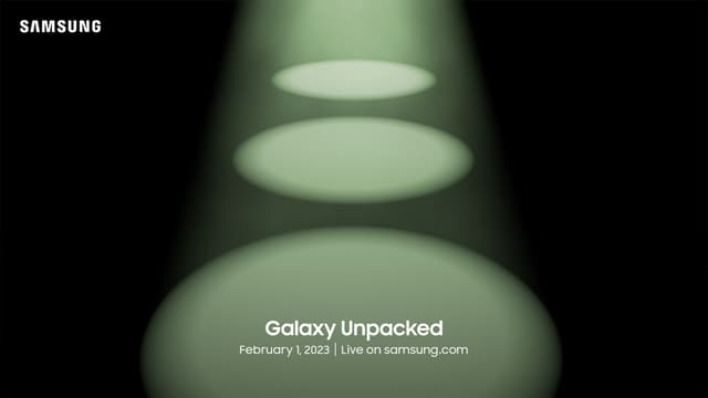 Voici l'invitation officielle à la conférence Galaxy Unpacked 2023 de Samsung. Rendez-vous le 1er février !