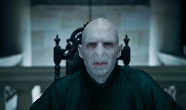 Voldemort (Ralph Fiennes), grand méchant parmi les méchants dans la saga Harry Potter.