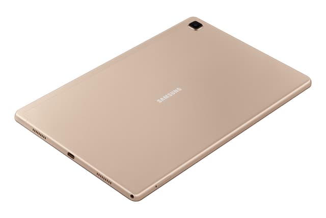 La Galaxy Tab A7 présente une bien jolie parure métallique.