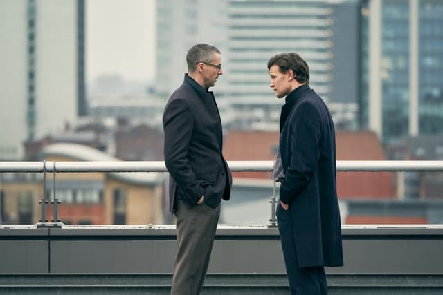 Matt Smith et Matthew Goode dans Official Secrets.