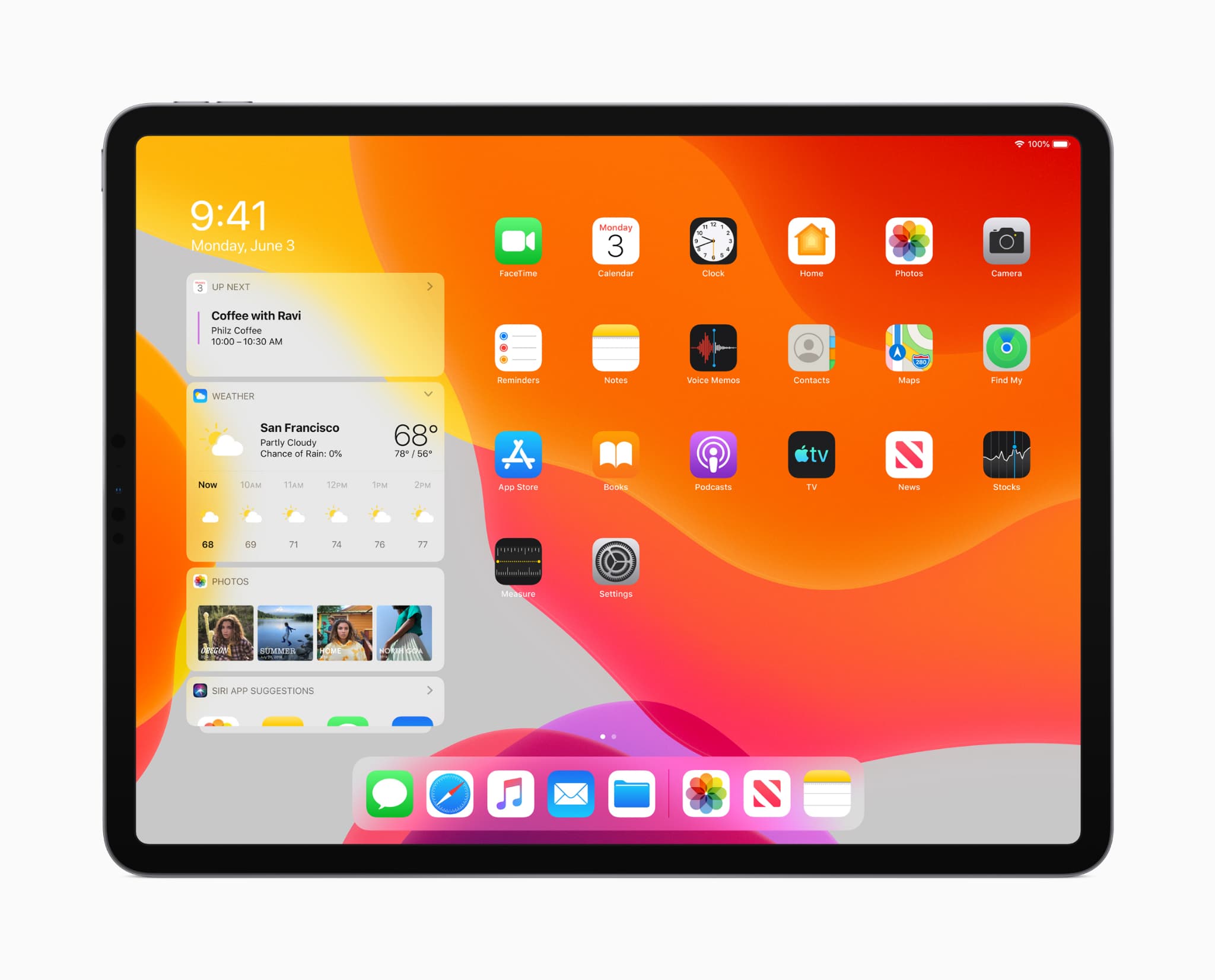 Nouvel iOS pour l’iPad, comme présenté par Apple au WWDC 2019, plus adapté aux tablettes. Nouvel iOS pour l’iPad, comme présenté par Apple au WWDC 2019, plus adapté aux tablettes.