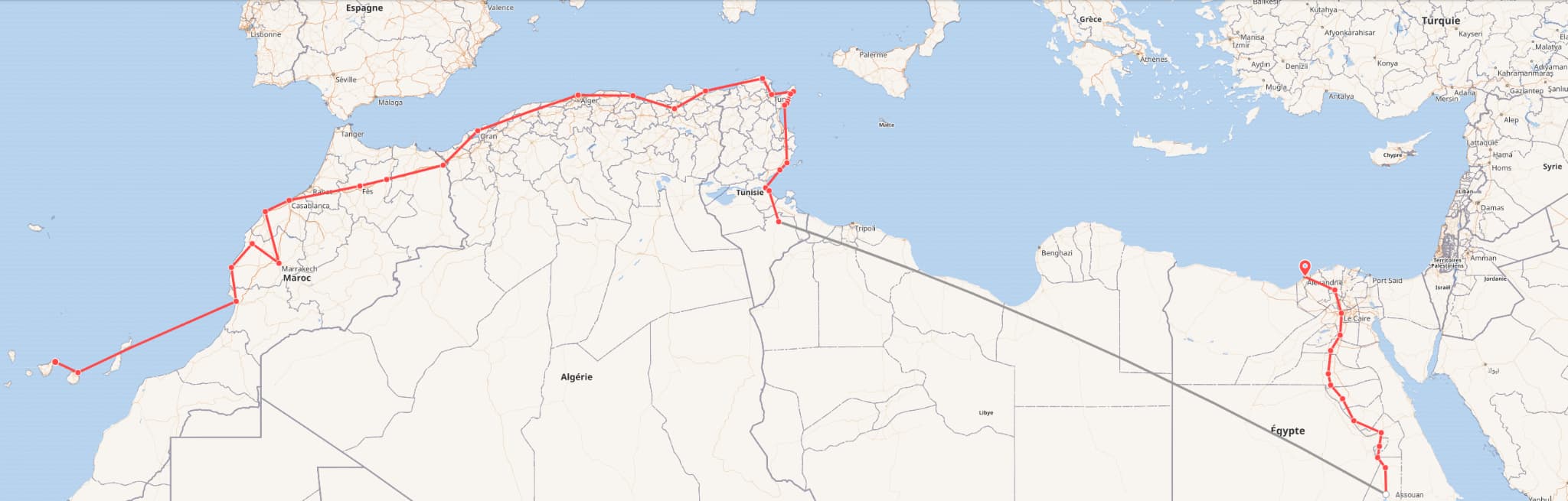 Pékin Express : la route du Maghreb. Départ : les Îles Canaries, arrivée : Alexandrie. Pékin Express : la route du Maghreb. Départ : les Îles Canaries, arrivée : Alexandrie.