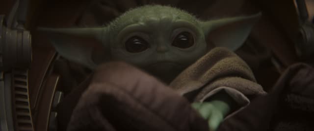 "Bébé Yoda", dans The Mandalorian sur Disney+.