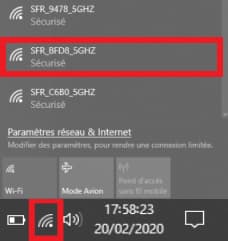 Le nom de votre réseau, dans les paramètres wifi, vous indique si vous êtes connecté en 5 GHz