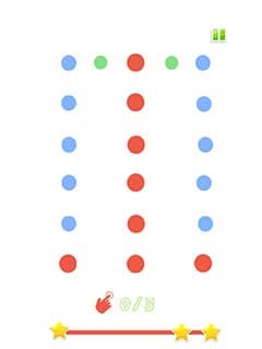 Dans Brain teasers : Game of Dots, il faut bien réfléchir aux points à faire exploser
