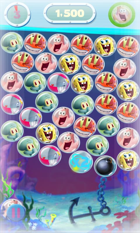 Éclatez toutes les bulles dans SpongeBob Bubble Party