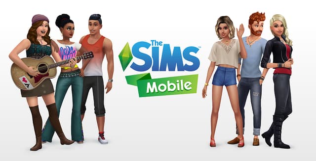 Affiche promotionnelle du jeu Les Sims Mobile.