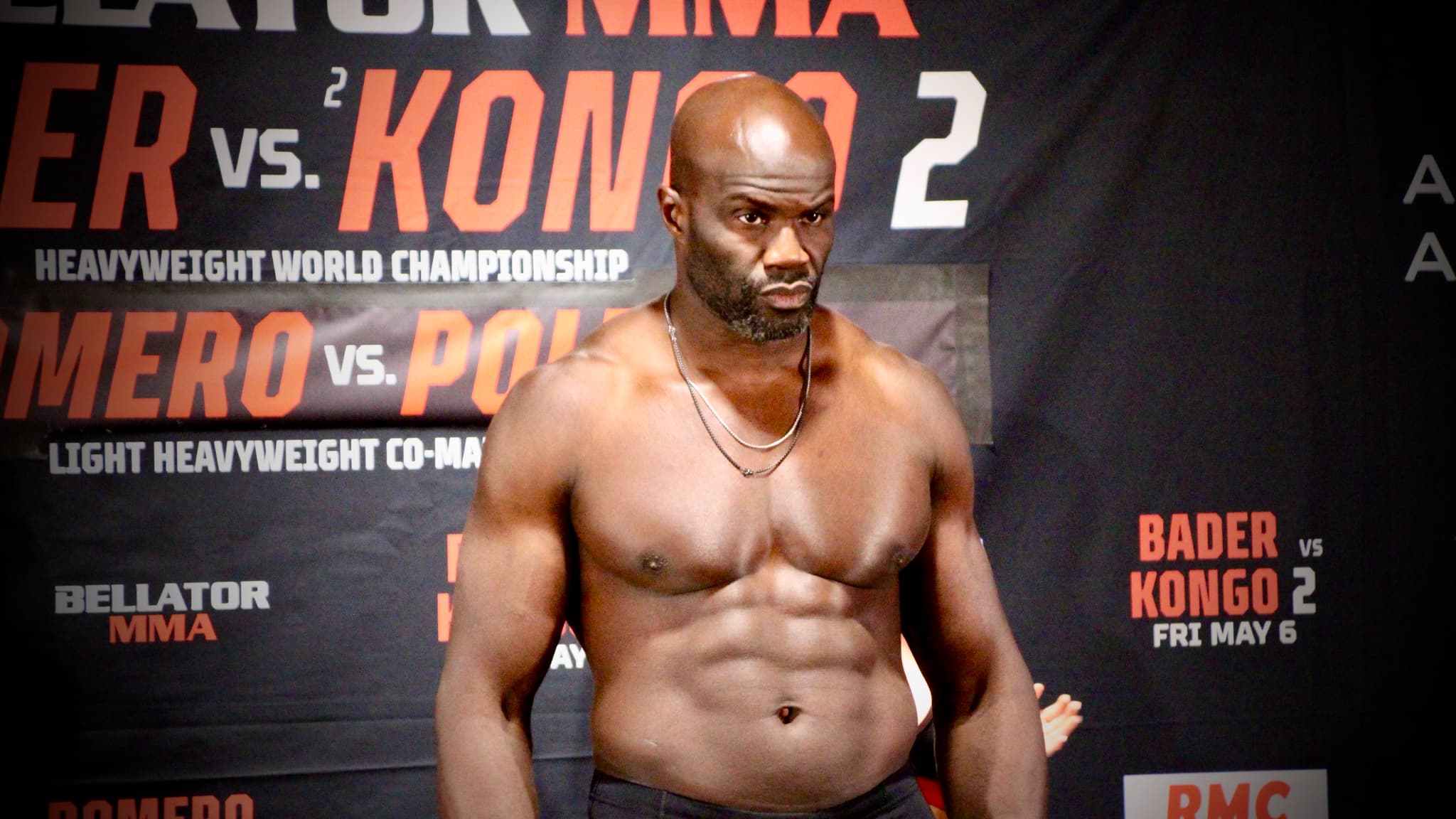 Cheick Kongo, pionnier du MMA français et numéro 2 au classement des poids lourds du Bellator. Cheick Kongo, pionnier du MMA français et numéro 2 au classement des poids lourds du Bellator.