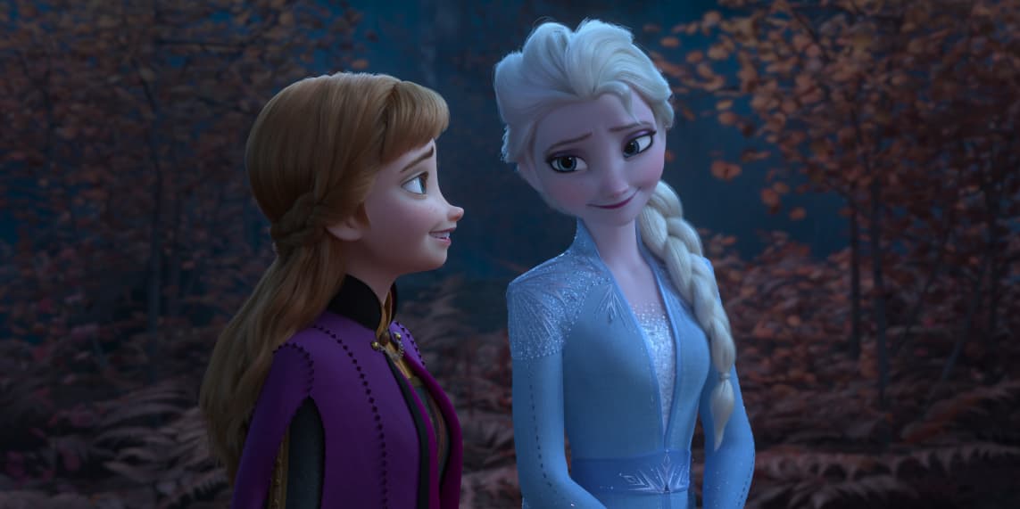 Elsa et Anna dans La Reine des Neiges 2.