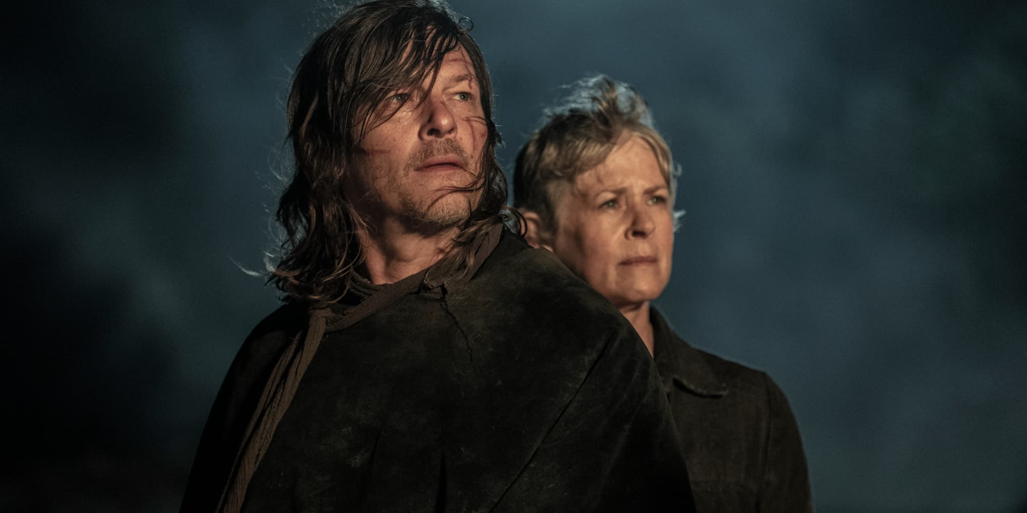 Norman Reedus et Melissa McBride dans la saison 3 de ''The Walking Dead : Daryl Dixon''.