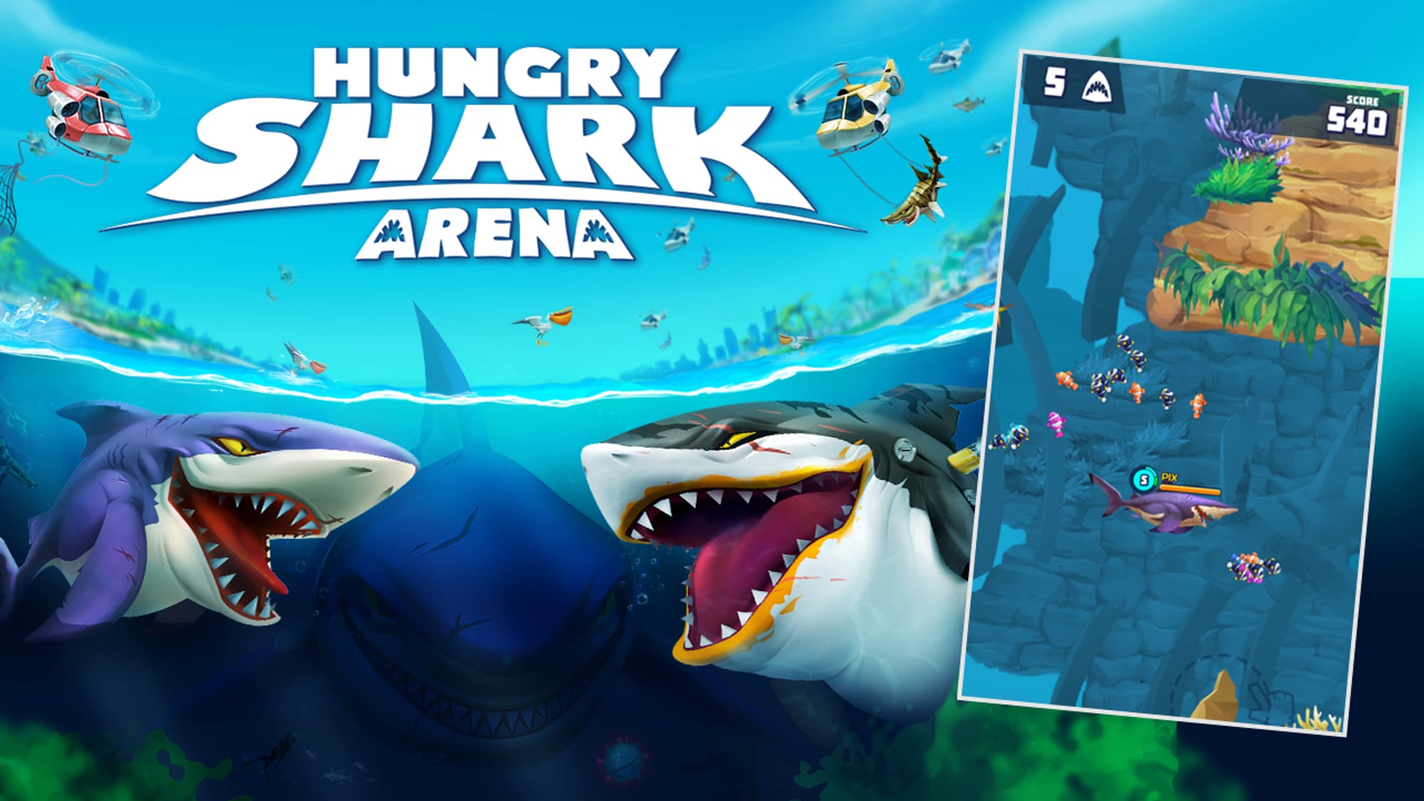 Hungry Shark Arena : Grosses Batailles De Requins Sur SFR Jeux Illimité ...