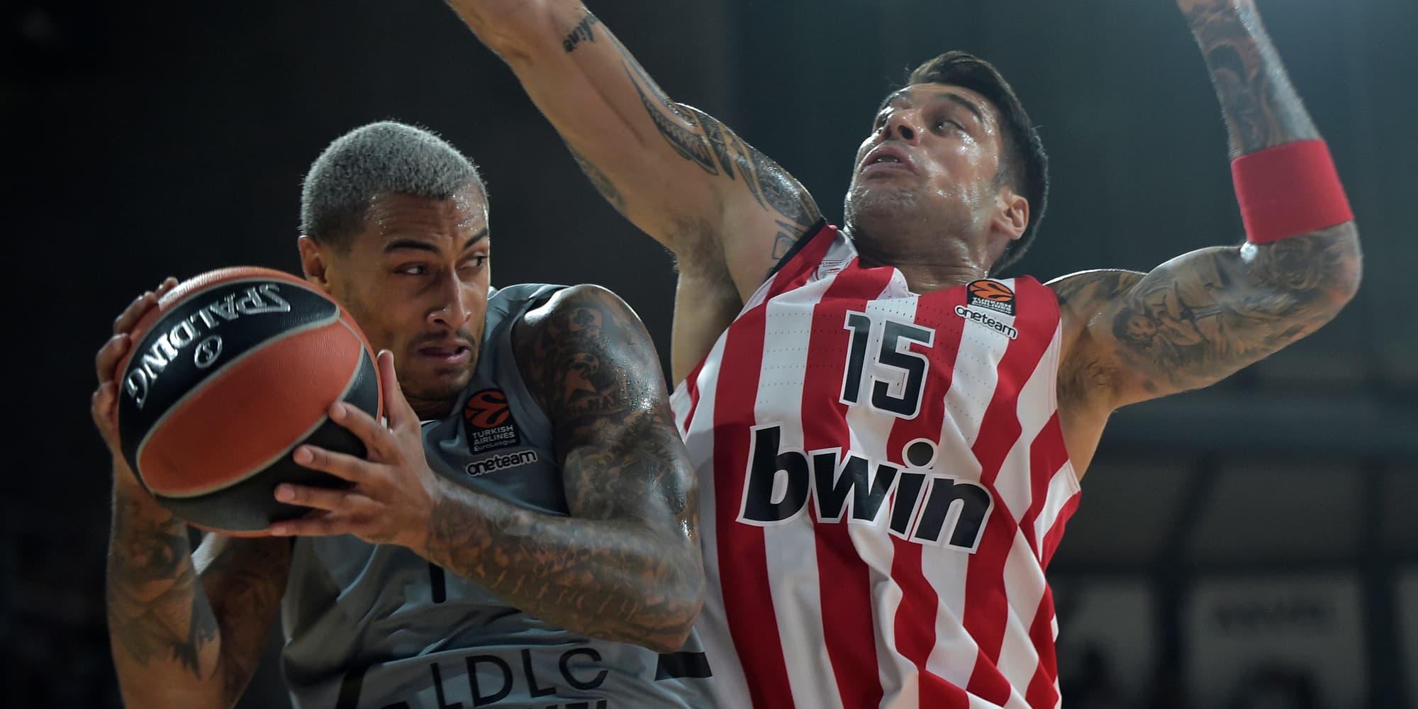 Edwin Jackson lors de la rencontre d'Euroligue entre l'ASVEL et l'Olympiakos à Villeurbanne, le 4 octobre 2019.