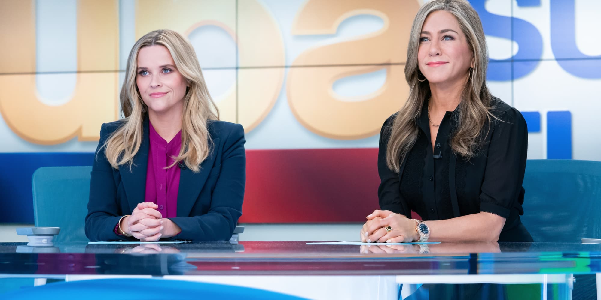 Reese Witherspoon et Jennifer Aniston dans la saison 2 de "The Morning Show". 