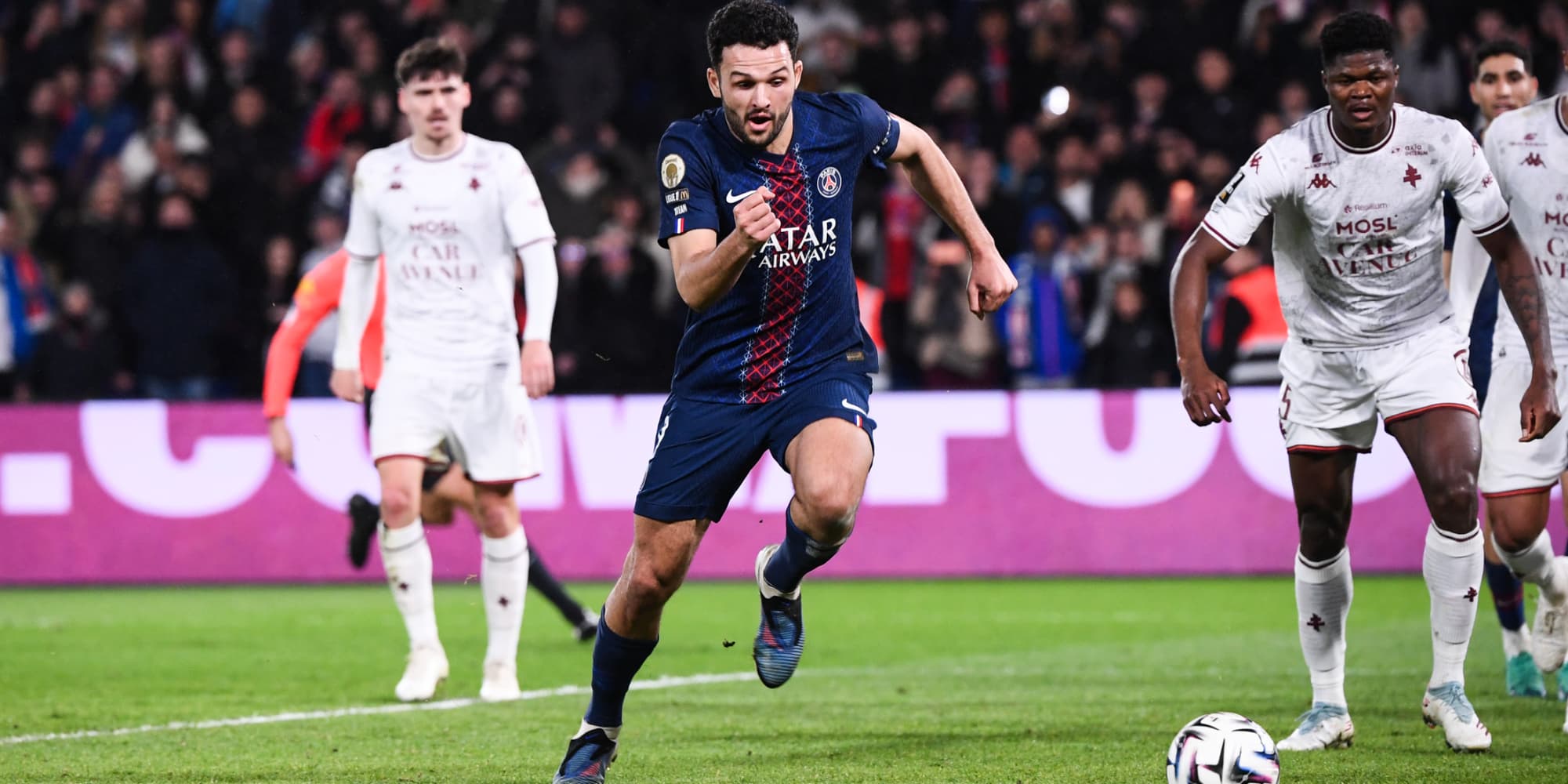 Gonçalo Ramos lors du match opposant le PSG à Metz, le 21 février au Parc des Princes (Paris).