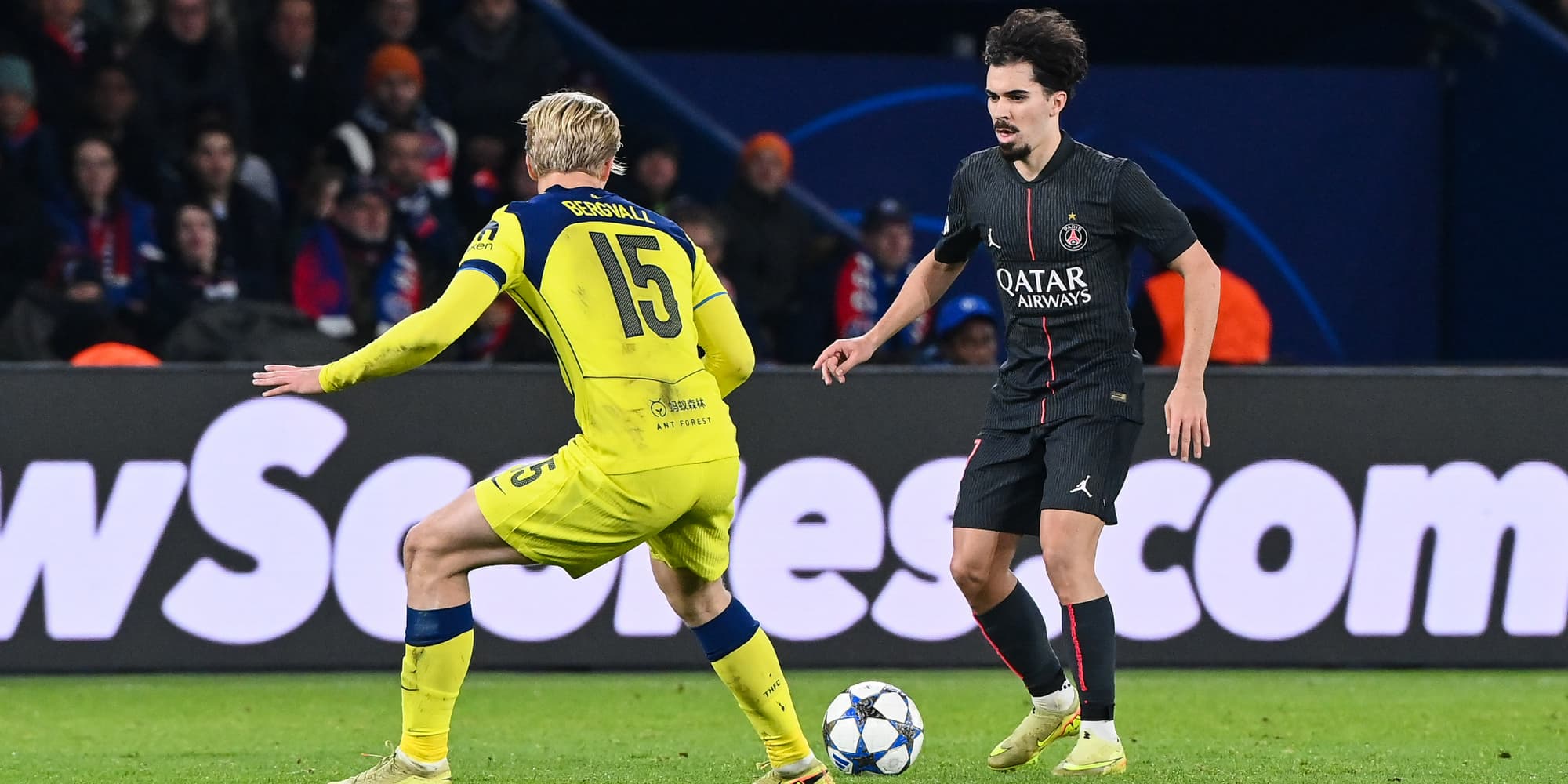 Vitinha lors du match de Ligue des Champions entre le PSG et Tottenham, le 26 novembre dernier au Parc des Princes (Paris).