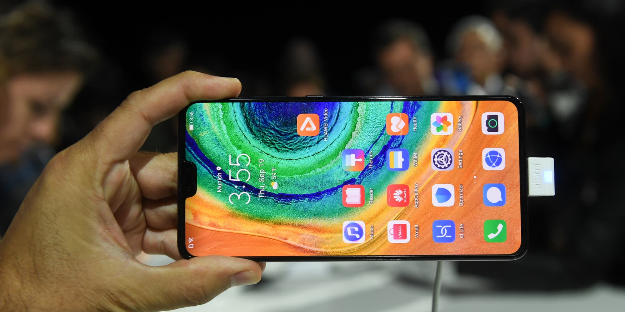Présentation du Huawei Mate 30 Pro à Munich, le 19 septembre 2019