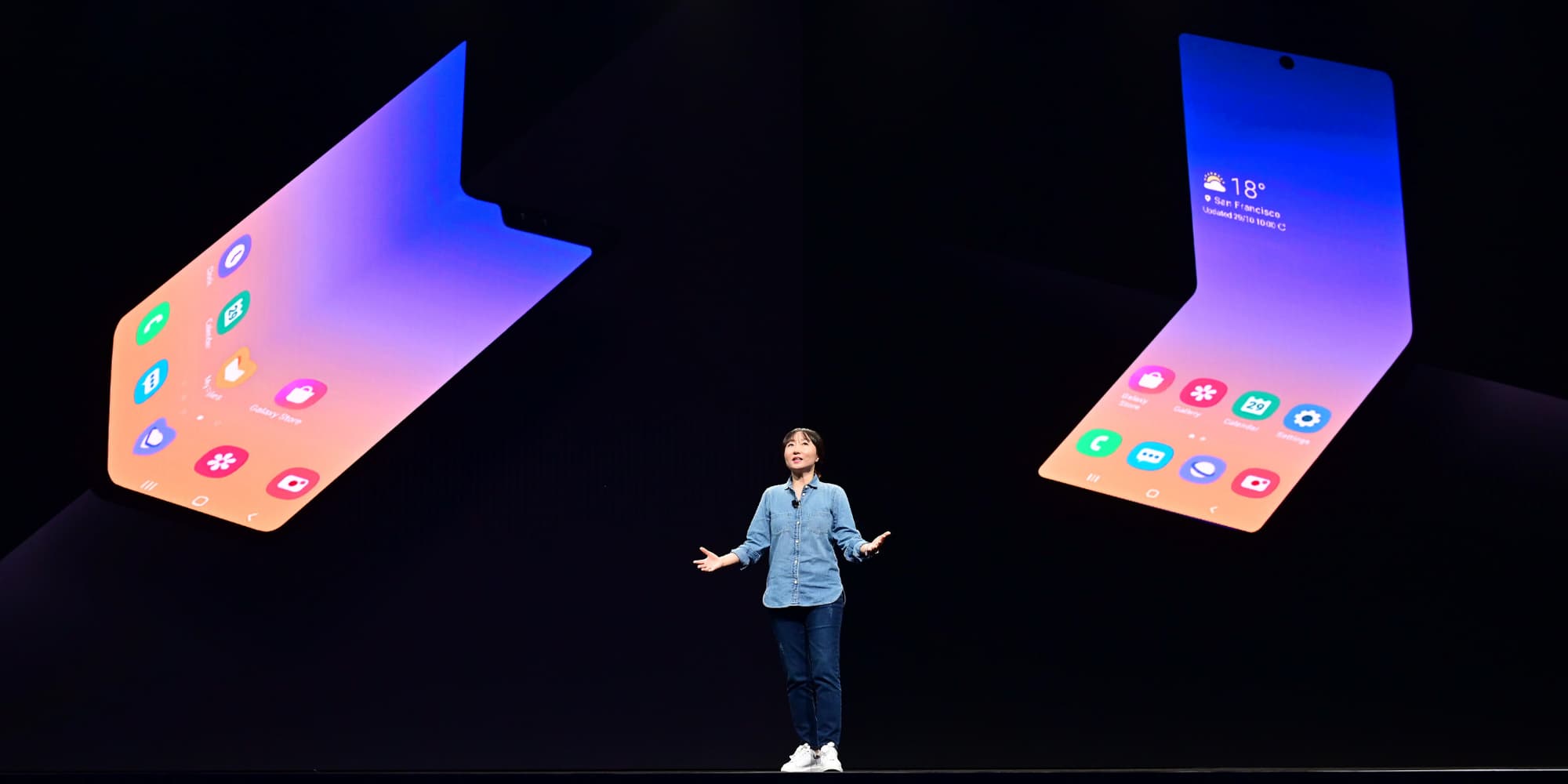 Samsung nous présente à quoi pourrait ressembler son prochain smartphone pliable.