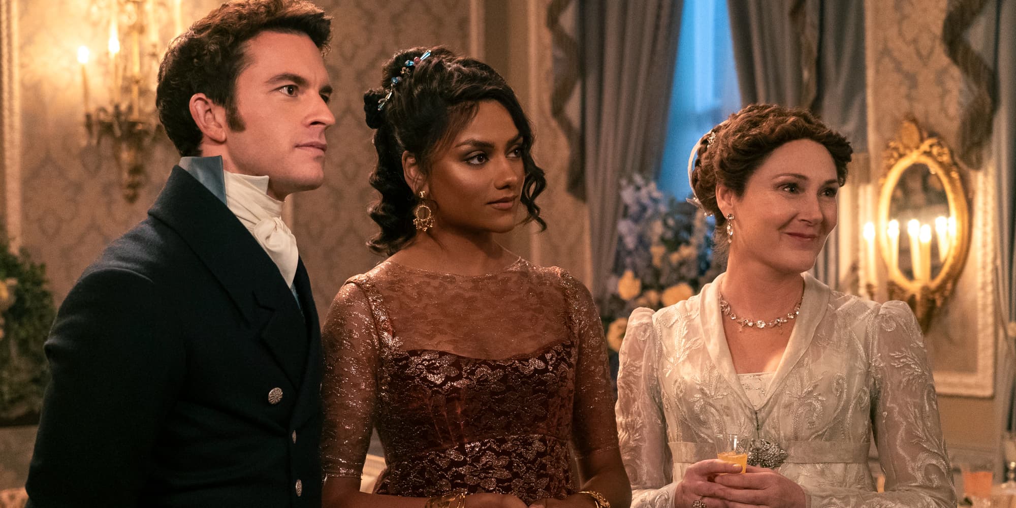 Anthony Bridgerton (Jonathan Bailey), Kate Sharma (Simone Ashley) et  Lady Violet Bridgerton (Ruth Gemmell), seront-ils de retour dans la saison 4 ?  
