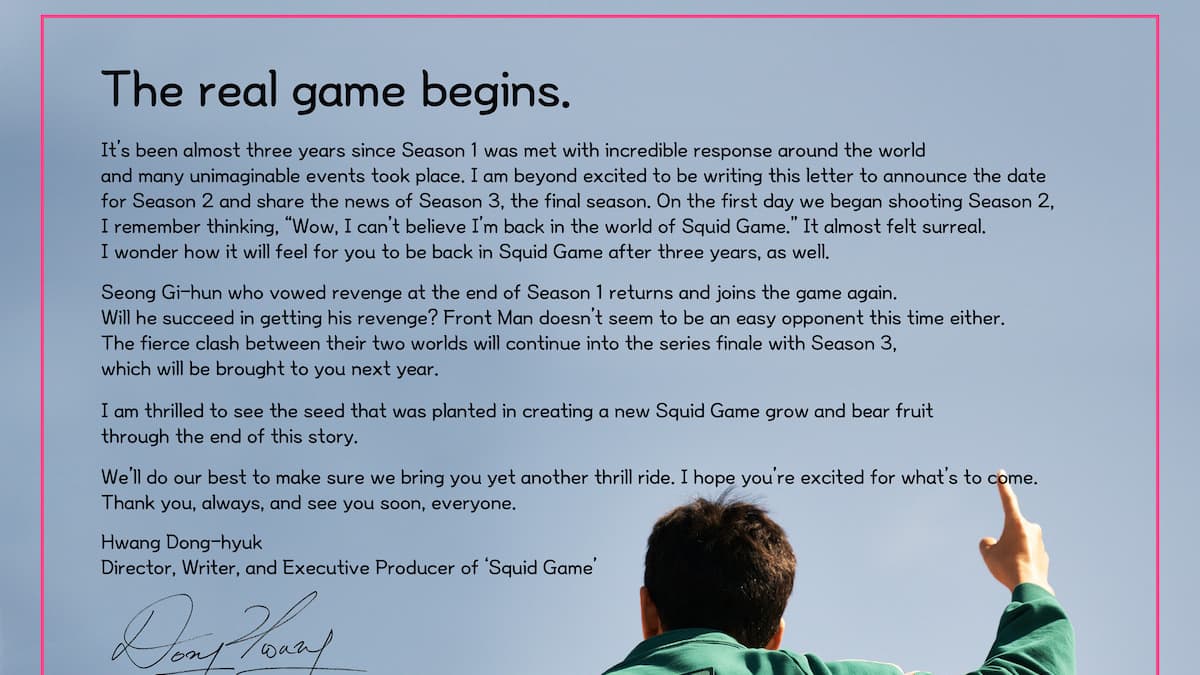 Hwang Dong-hyuk, le showrunner de la série "Squid Game" confirme l'arrivée de la saison 3 pour 2025 sur Netflix. Hwang Dong-hyuk, le showrunner de la série "Squid Game" confirme l'arrivée de la saison 3 pour 2025 sur Netflix.