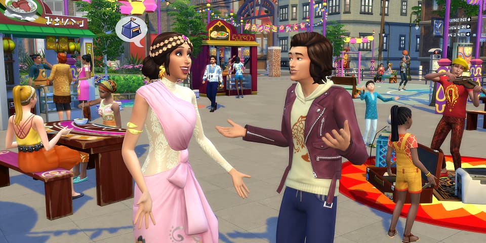 Dans Les Sims, les avatars interagissent entre eux et peuvent fonder une famille, construire des villes et trouver du travail