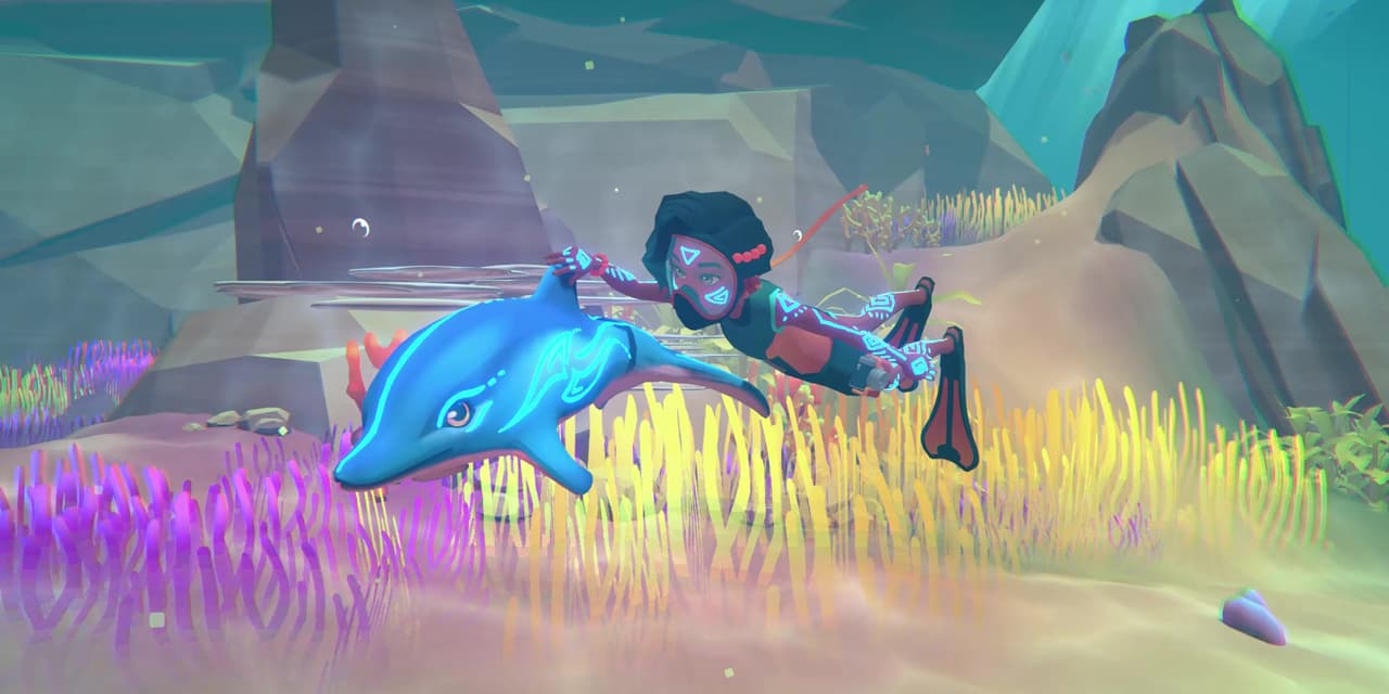 Découvrez les fonds marins de l'île Maupiroa dans le jeu vidéo Dolphin Spirit : Mission Océan, disponible sur SFR Gaming.