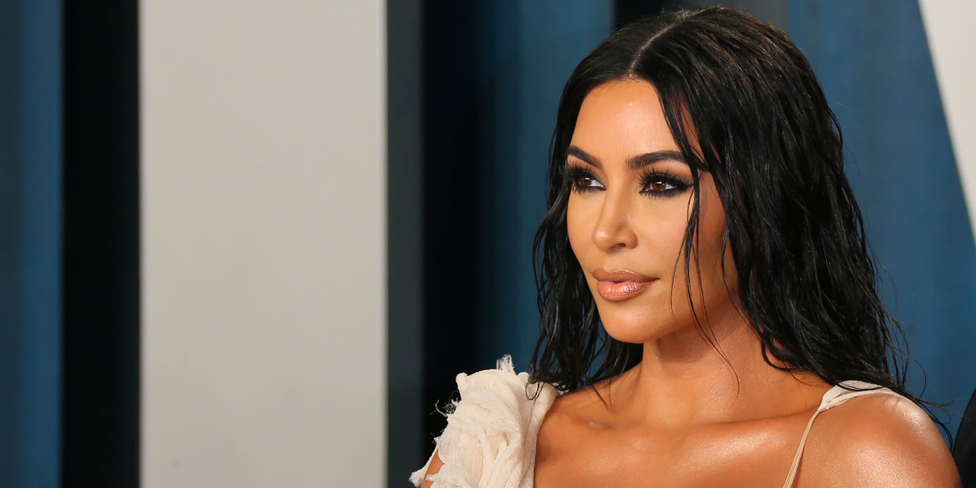 Kim Kardashian à la Vanity Fair Oscar Party, en février 2020.