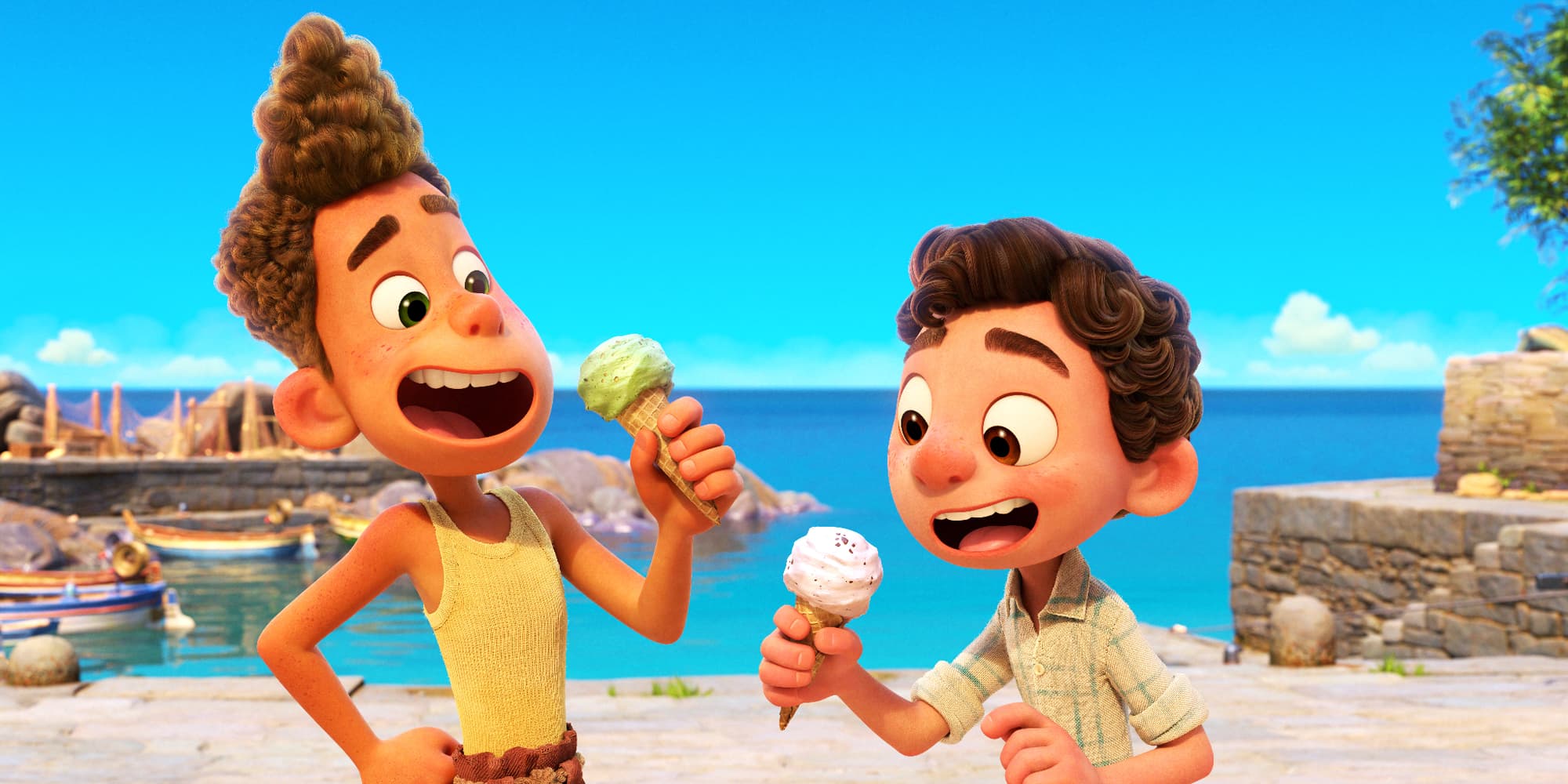 Prenez part à la folle aventure italienne d'Alberto et Luca sur Disney+.