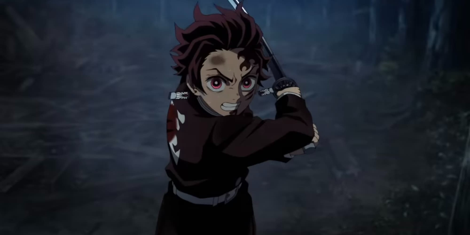Tanjiro Kamado dans l'arc Le village des forgerons de l'anime Demon Slayer : Kimetsu no Yaiba