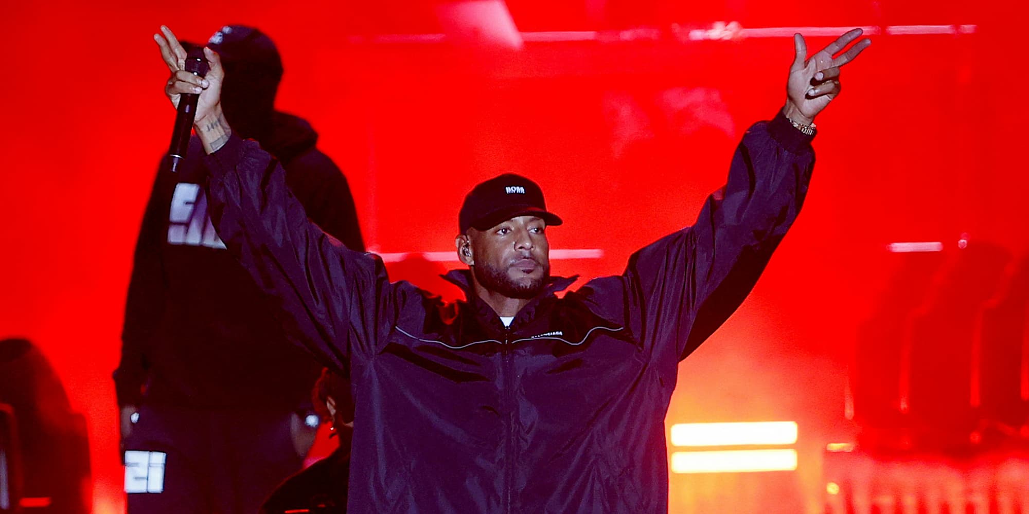 Booba sur scène lors des Francofolies de La Rochelle, le 15 juillet 2022.