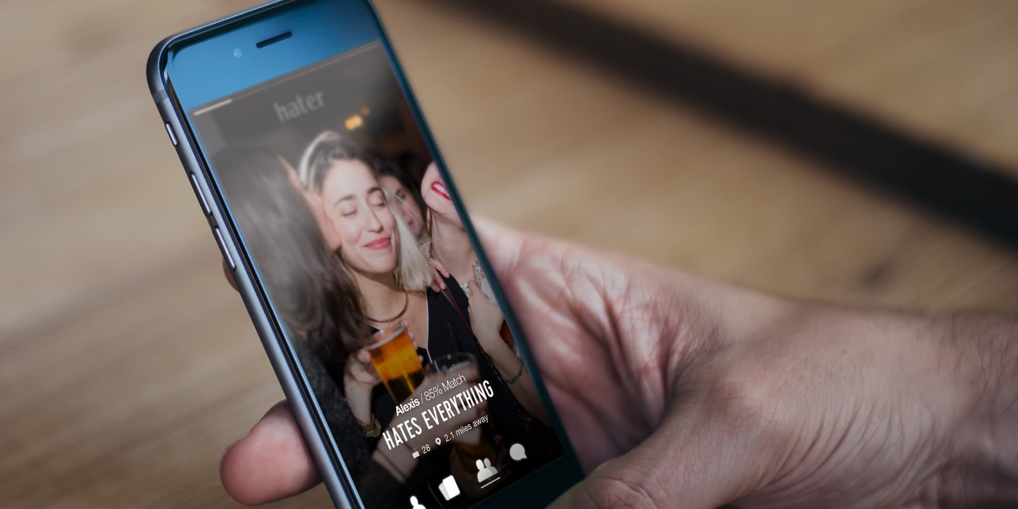 Hater, l’application de dating pour se faire rencontrer ceux qui détestent les mêmes choses.