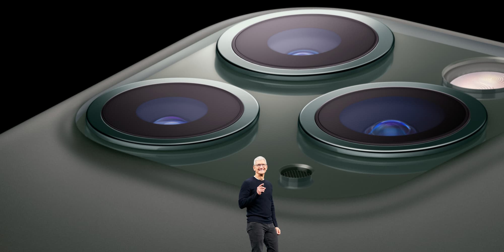 L'an dernier, Tim Cook présentait le triple objectif de l'iPhone 11 lors de la Keynote Apple.