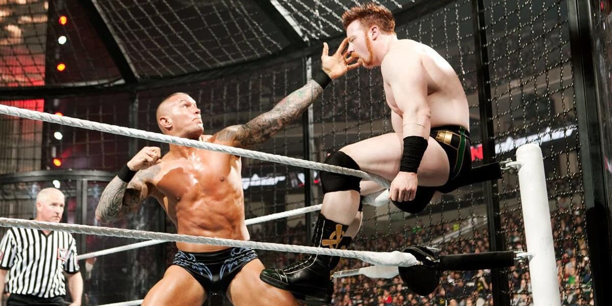 Randy Orton et Sheamus lors d'Elimination Chamber 2014.
