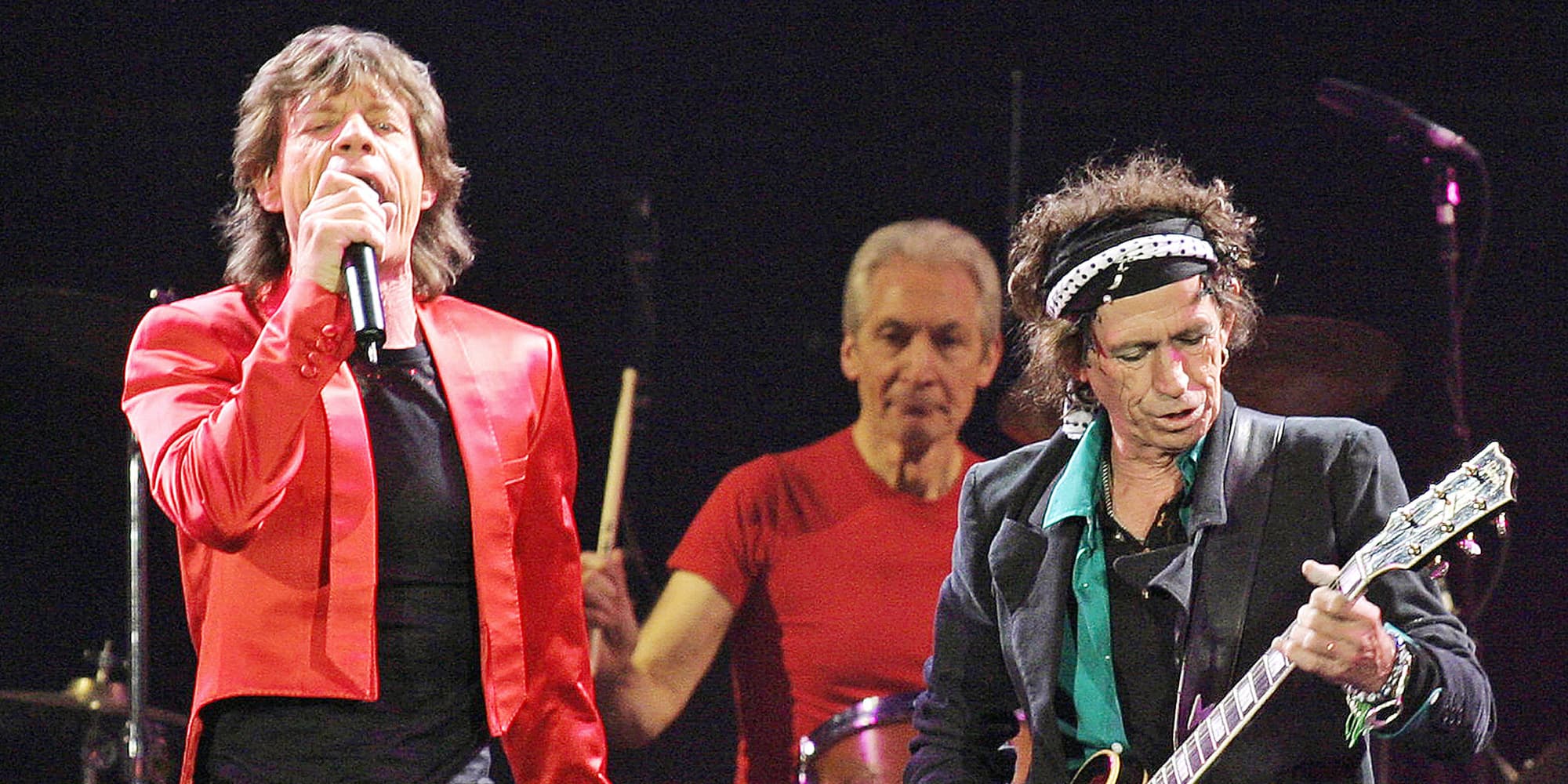 Les Rolling Stones lors d'un concert au stade Tokyo Doem, le 22 mars 2006 au Japon