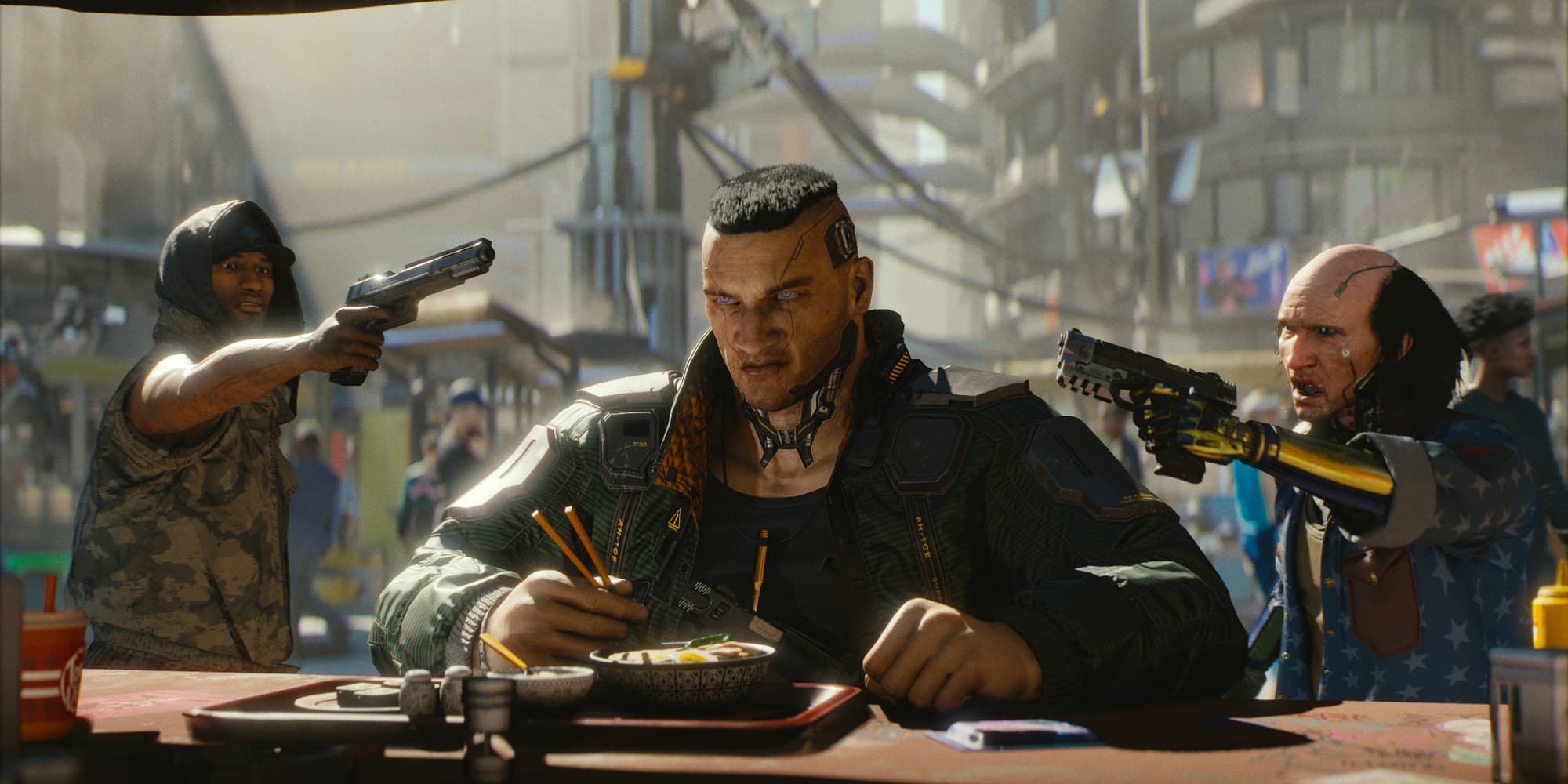 Cyberpunk 2077 est le très attendu nouveau jeu de CD Projekt, le studio qui vait sorti The Witcher III : Wild Hunt. 